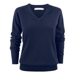 James Harvest Womens/Ladies Ashland V Neck Sweatshirt / Navy
